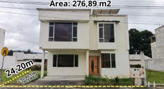 CASA DE 2 PLANTAS SEMI TERMINADA EN VENTA EN LOJA, ZONA RESIDENCIAL PRIVADA